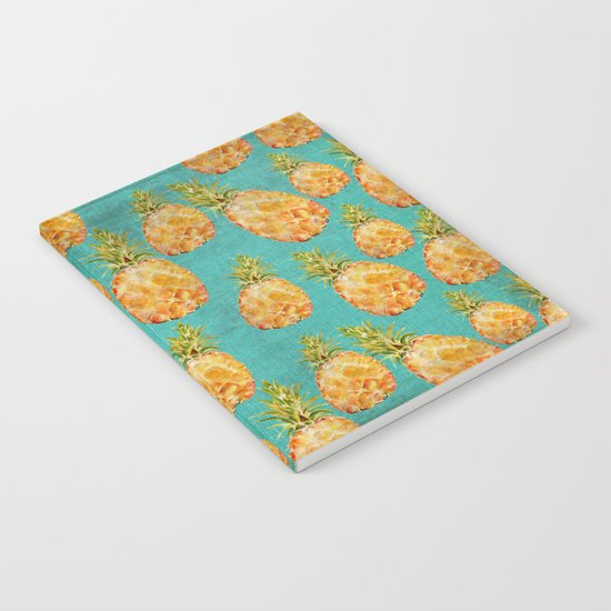 Summer pineapple fruit holiday fun pattern Notebook