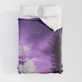 Purple Montana Sunset, Nature, Landscape, Photography Duvet Cover