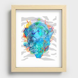 Fire Lion Recessed Framed Print