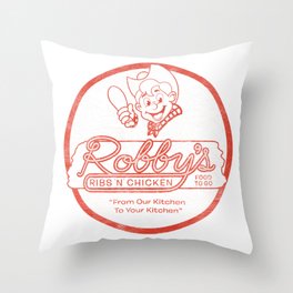 Robby's Ribs 'N' Chicken Throw Pillow