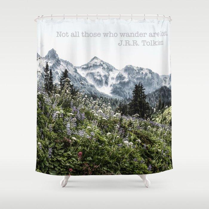 Tolkien Not All Those Who Wander Are Lost Shower Curtain