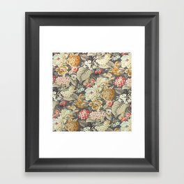 Granny's Regal Gold and Silver Roses Framed Art Print
