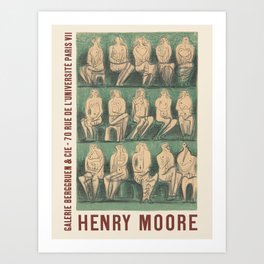 Exhibition poster-Henry Moore. Art Print