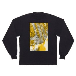 Lisbon, Portugal - Map Drawing - Yellow Long Sleeve T-shirt