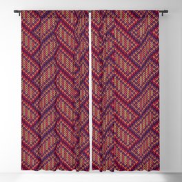 Knitted Textured Pattern Purple Pink Blackout Curtain
