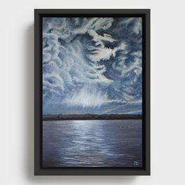 Across the Columbia Framed Canvas