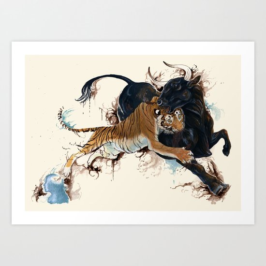 A Battle of Wills Art Print