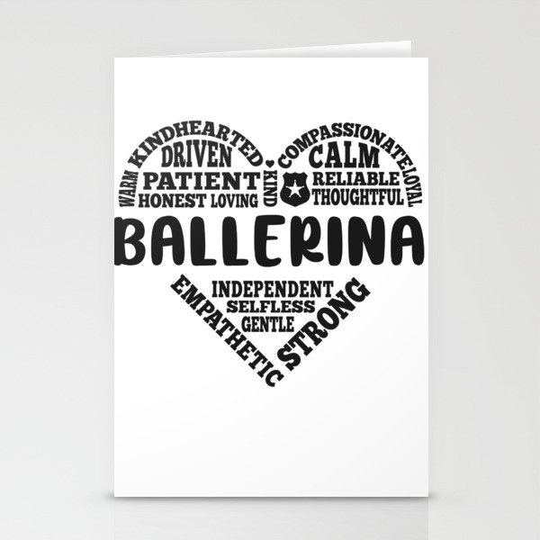 Ballerina love Stationery Cards