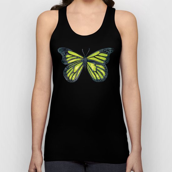 Lime Butterfly Unisex Tank Top