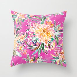 POMPOM PRACTICE Floral Throw Pillow