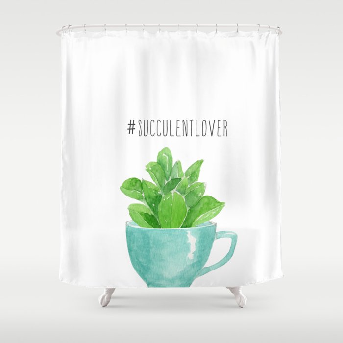 succulent lover Shower Curtain