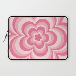 Groovy Pink Flower Laptop Sleeve