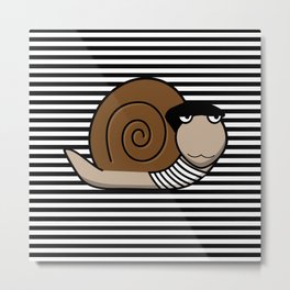 French Snail ~ Escargot Metal Print | Drawing, Lines, Escargot, Black, Entomology, Snaillove, Gravityx9, Blackandwhite, Frenchsnail, Funny 
