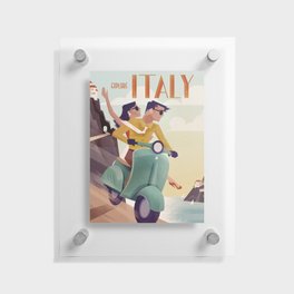 Vintage Travel Poster Italy Floating Acrylic Print