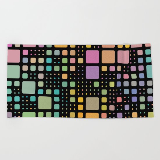Pop Squares Beach Towel