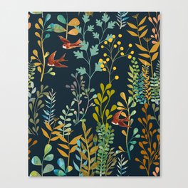 The Wild Garden Night Canvas Print