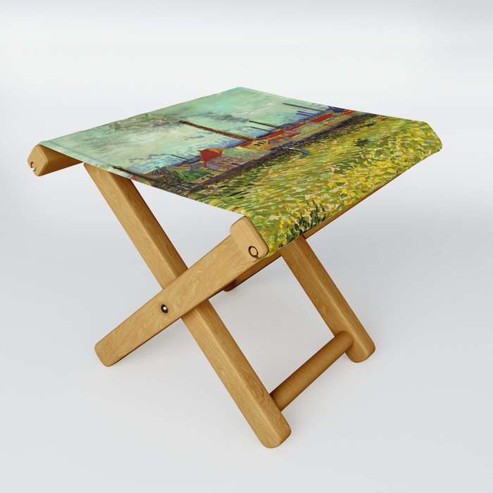 Vincent van Gogh "Factories at Clichy" Folding Stool