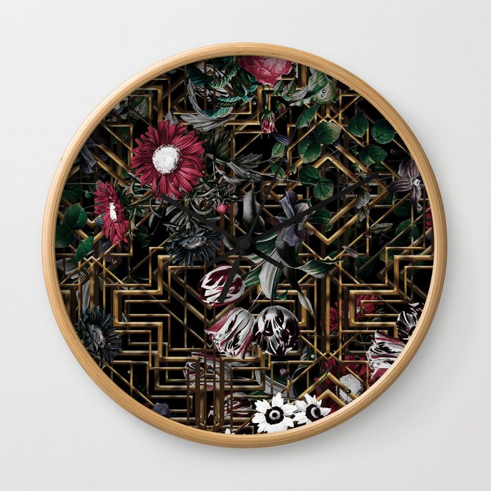 GATSBY and FLORAL pattern Wall Clock