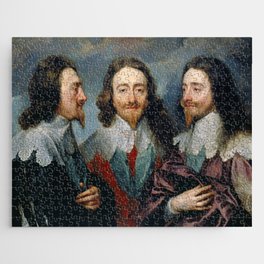 Sir Anthony van Dyck "Charles I in Three Positions (Triple portrait of Charles I)" Jigsaw Puzzle