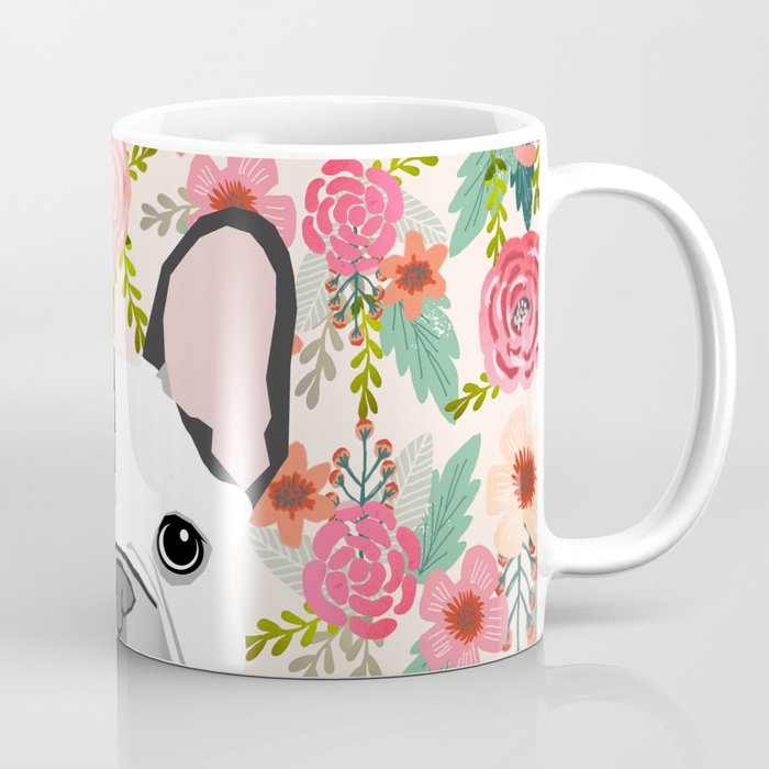 French Bulldog  floral dog head cute frenchies must have pure breed dog gifts Coffee Mug