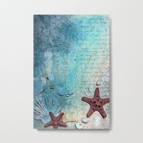 Written in the sand Metal Print