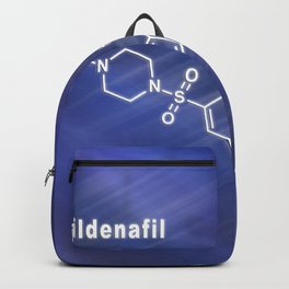 Sildenafil erectile dysfunction drug molecule Structural chemical formula Backpack