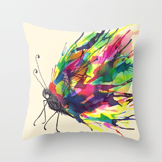 From a Black cocoon Throw Pillow
