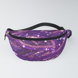 Purple Pink Paisley Sequin Fanny Pack