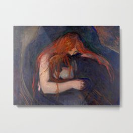 Edvard Munch - Vampire Metal Print | Painting, Expressionism, Canvas, Loveandpain, Vampiro, Vampyr, Vampire, Edvardmunch, Oiloncanvas, Oil 