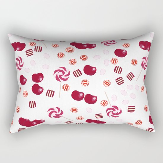 Candy lollipops of cherry Rectangular Pillow