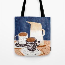 Coffee for Two Drawing by Amanda Laurel Atkins Tote Bag