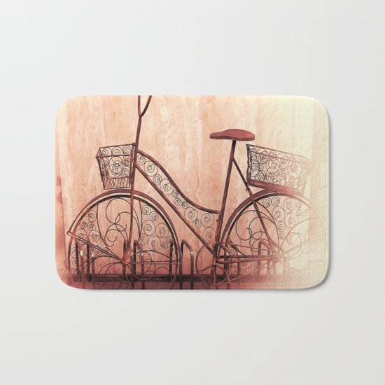 flower bycicle Bath Mat