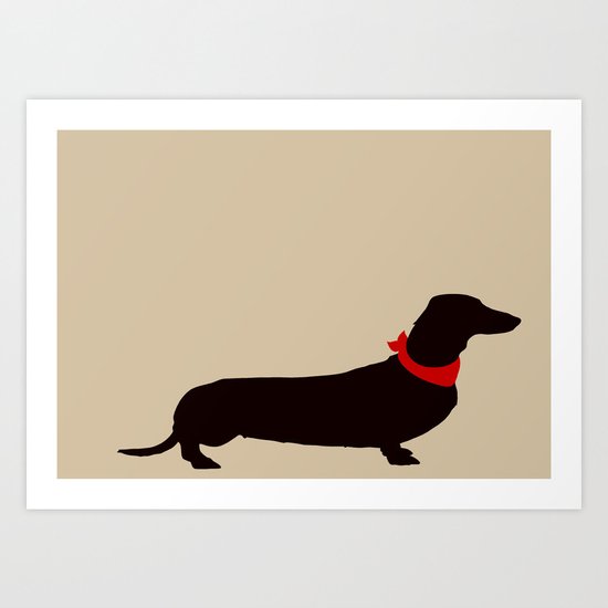 Daschund Dog Art Art Print