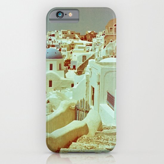 Santorini in Raspberry and Blue II: shot using Revolog 600nm special effects film iPhone & iPod Case