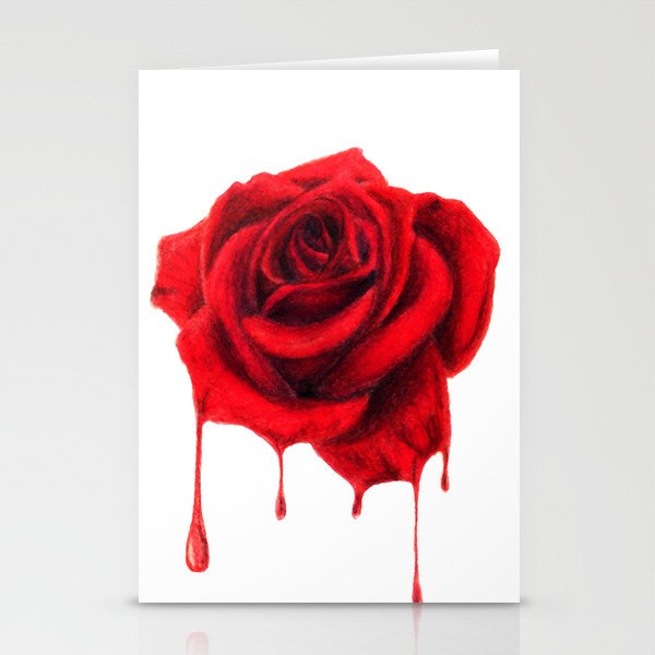 Painting The Roses Red Stationery Cards By Hazedesign Society6