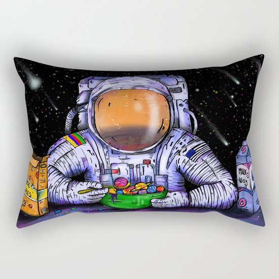 Astronaut's Breakfast Rectangular Pillow