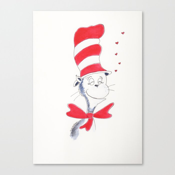 Cat In The Hat Canvas Print