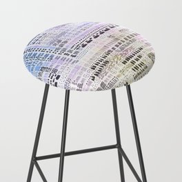cloudy boho ink marks hand-drawn collection Bar Stool