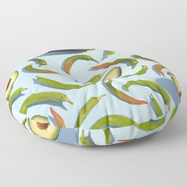 Chilli and avocado Floor Pillow