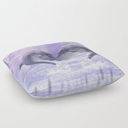Dolphins Kisses Floor Pillow