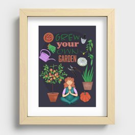 Grew your own garden (Dark) Recessed Framed Print