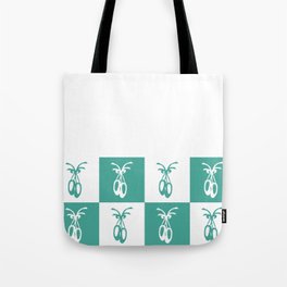 Holiday Turquoise Green and White Ballet Shoes Chess Board Horizontal Split Tote Bag