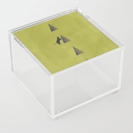 Cat and simple triangle tree Acrylic Box