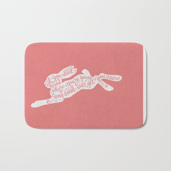 Alice in wonderland - pink Bath Mat