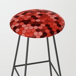 Orange Color Hexagon Honeycomb Design Bar Stool