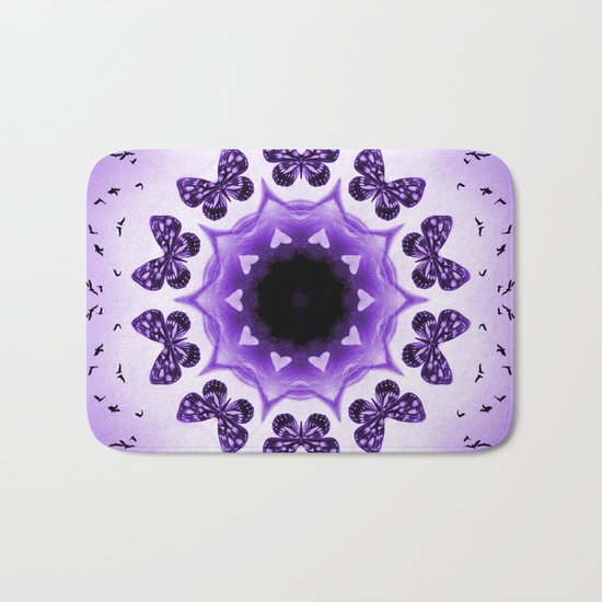 All things with wings (purple) Bath Mat