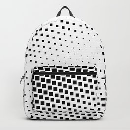 Abstract geometric pattern with small squares. Black and white color vintage illustration Backpack