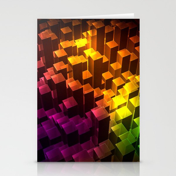 Abstract Futuristic Background Stationery Cards