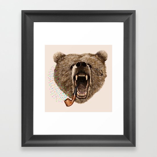 Angry Bear Framed Art Print