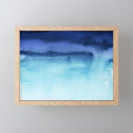 Sky Watercolor Texture Abstract 90 Framed Mini Art Print